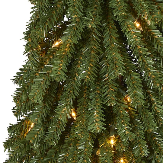 3ft. Pre-Lit Grand Alpine Artificial Christmas Tree, Clear LED Lights